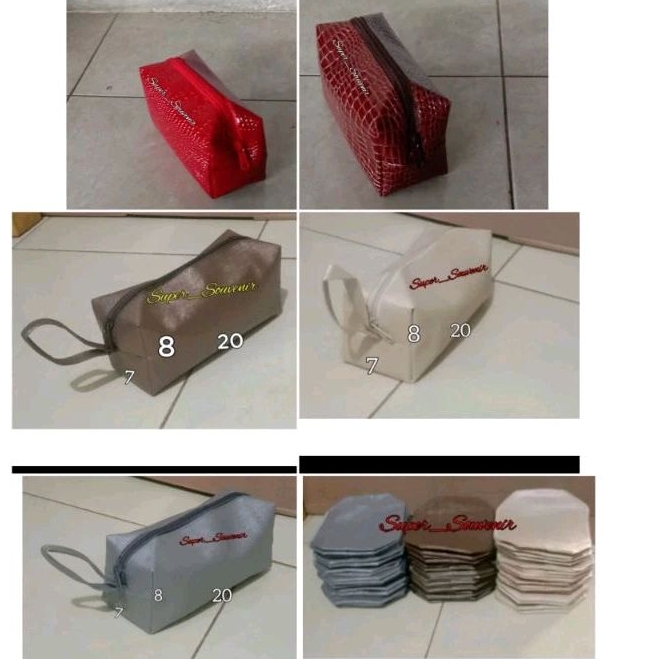 Souvenir Dompet Kubus/ Kulit metalik/25 pcs/Pouch