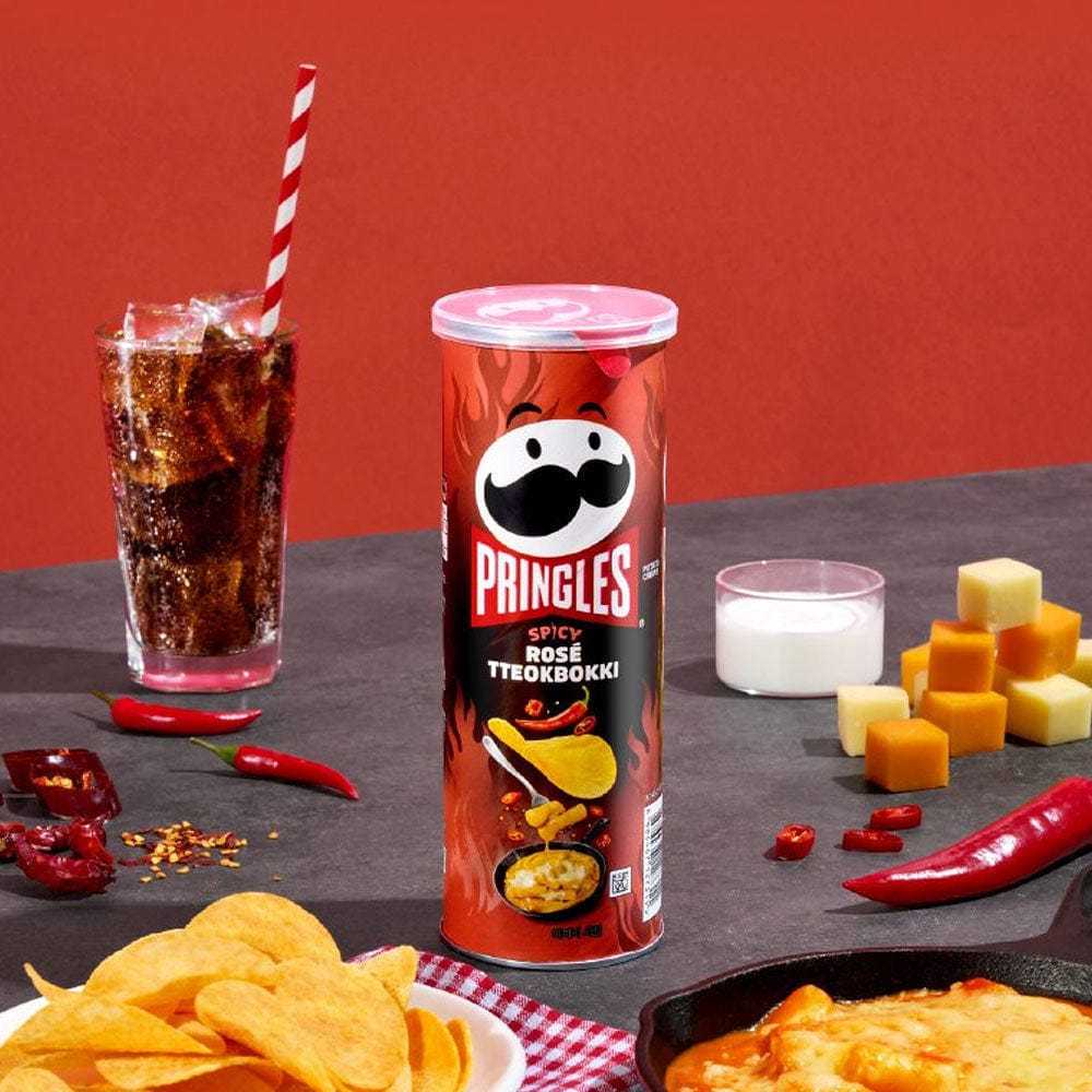 

Pringles Spicy Rose Tteokbokki Potato Chips Korea USA