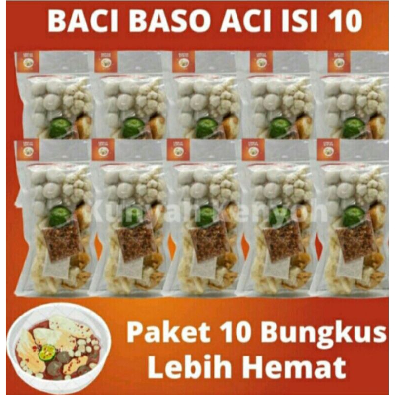 

baso aci instan khas mom ara paket 10pcs paket hemat 10bungkus baso aci murah