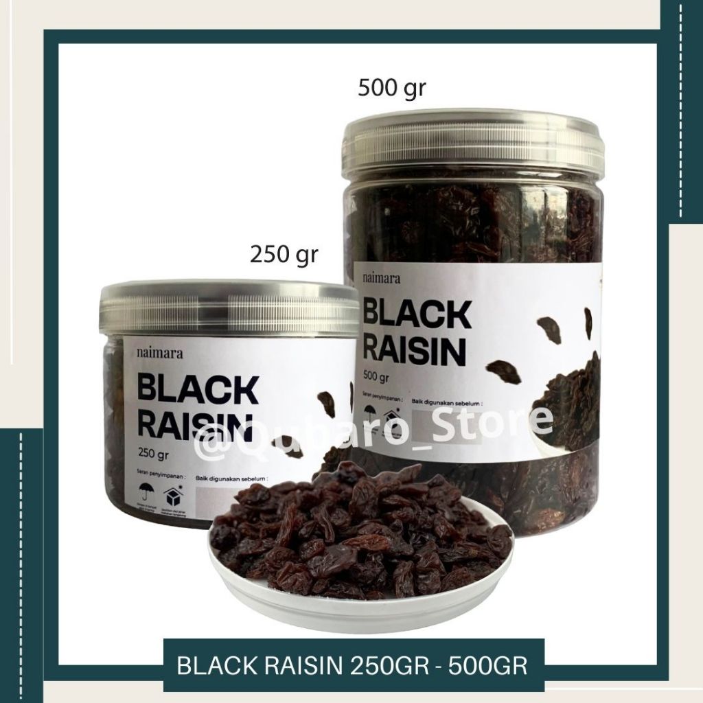 

KISMIS HITAM BLACK RAISIN MANIS PREMIUM ORIGINAL 250gr/500gr