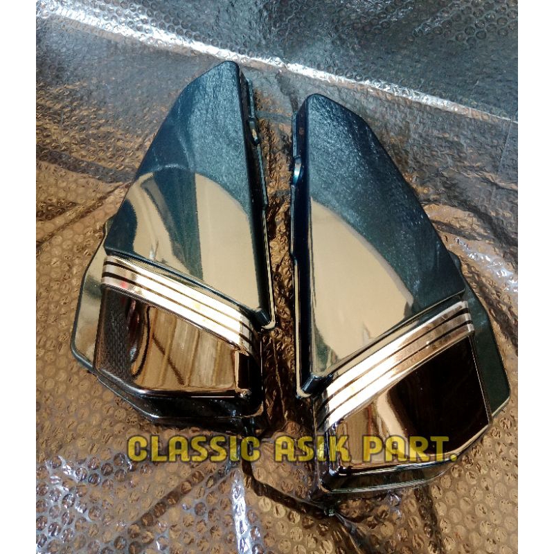 Cover tutup aki accu rx king rxk hijau botol lish chrome
