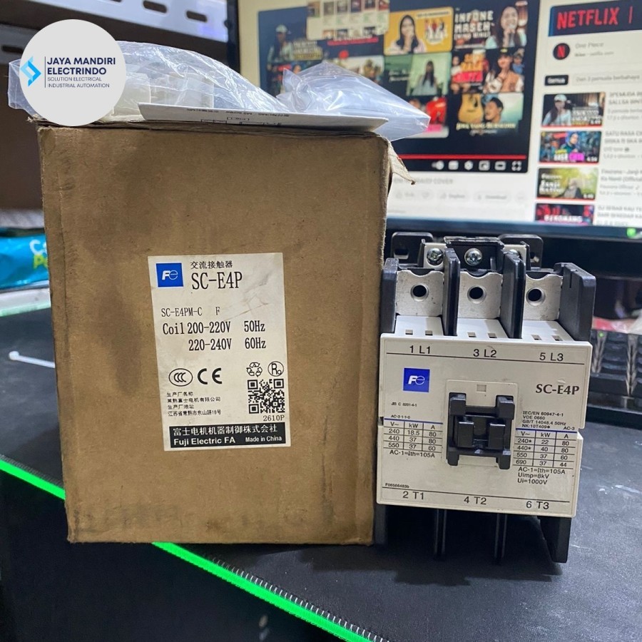CONTACTOR / KONTAKTOR SC E4P FUJI ORIGINAL BUKAN SC N4 4N 220V 40KW