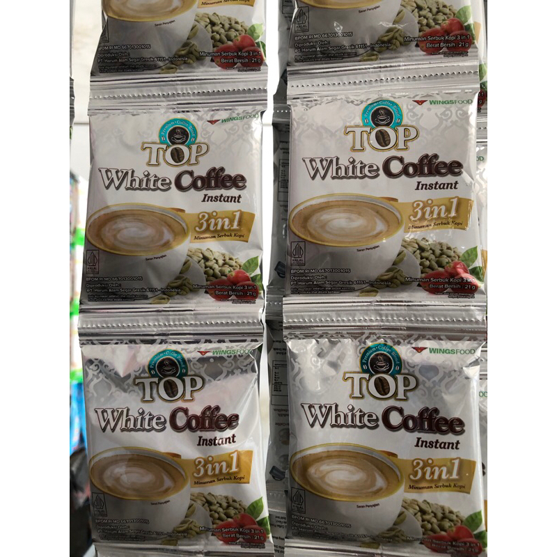 

Top White Coffe 3 in 1 Kopi Instan / Rentengan / Eceran