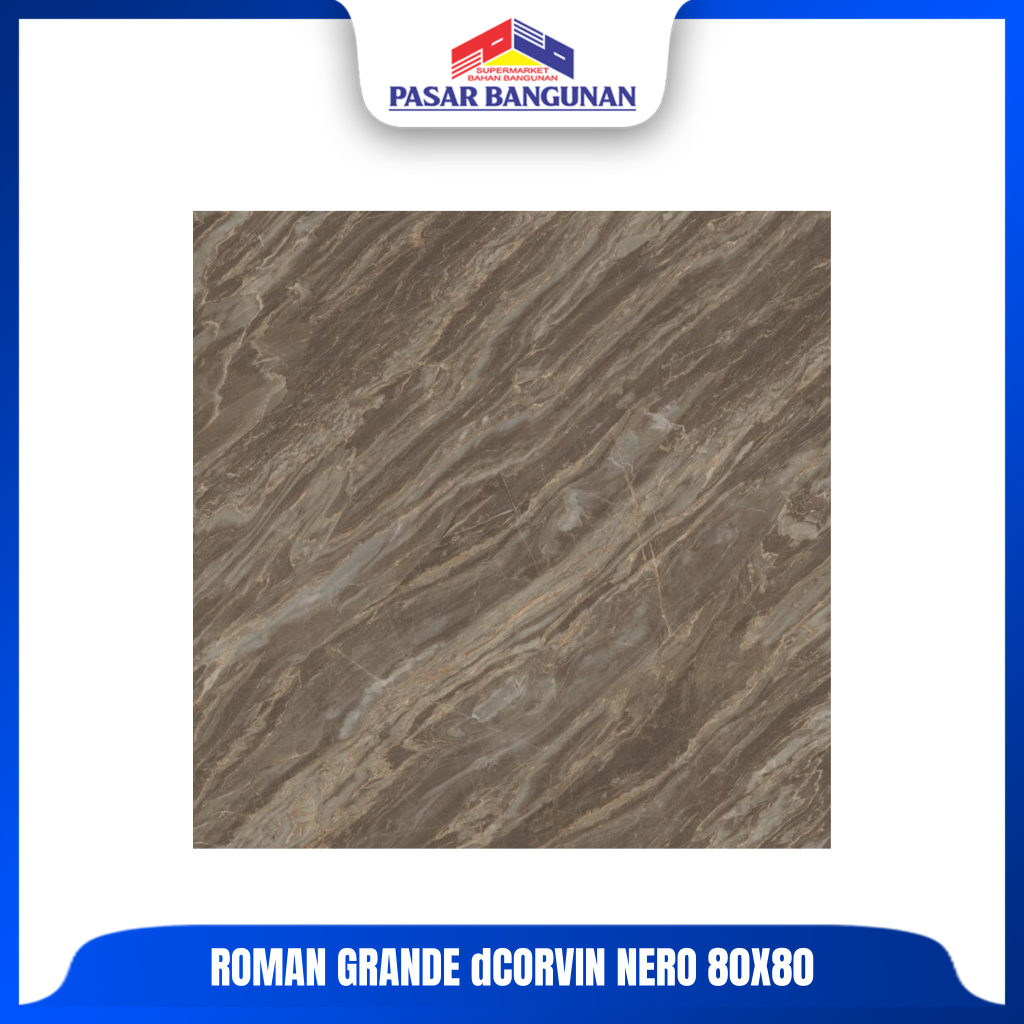 Roman Granit Grande dCorvin Nero 80x80