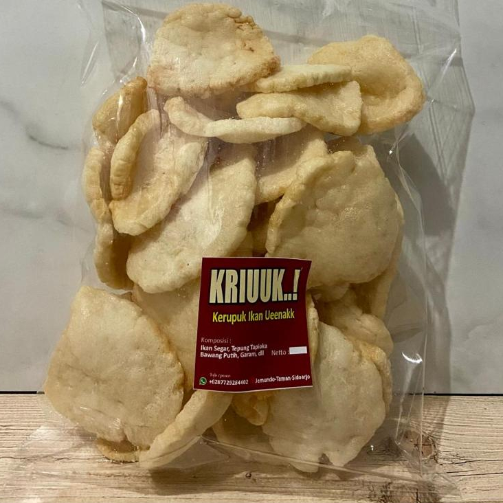 

Kerupuk ikan Kriuuuk siap makan - kerupuk ikan tengiri - krupuk keripik - fish crackers 90gr