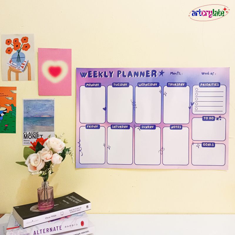 

A3 A4 WALL PLANNER/WEEKLY PLANNER/MONTHLY PLANNER/SCHEDULE BOARD/WEEKLY PLANNER/ DAILY PLANNER/BOOK PLANNER/JADWAL HARIAN/PLANNER AESTHETIC/PAPAN TULIS/TO DO LIST