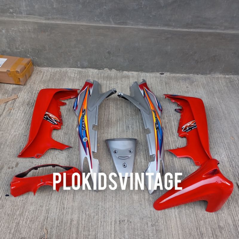 PAKET BODY HALUS SMASH LAMA SMASH OLD MERAH SILVER SET STRIPING