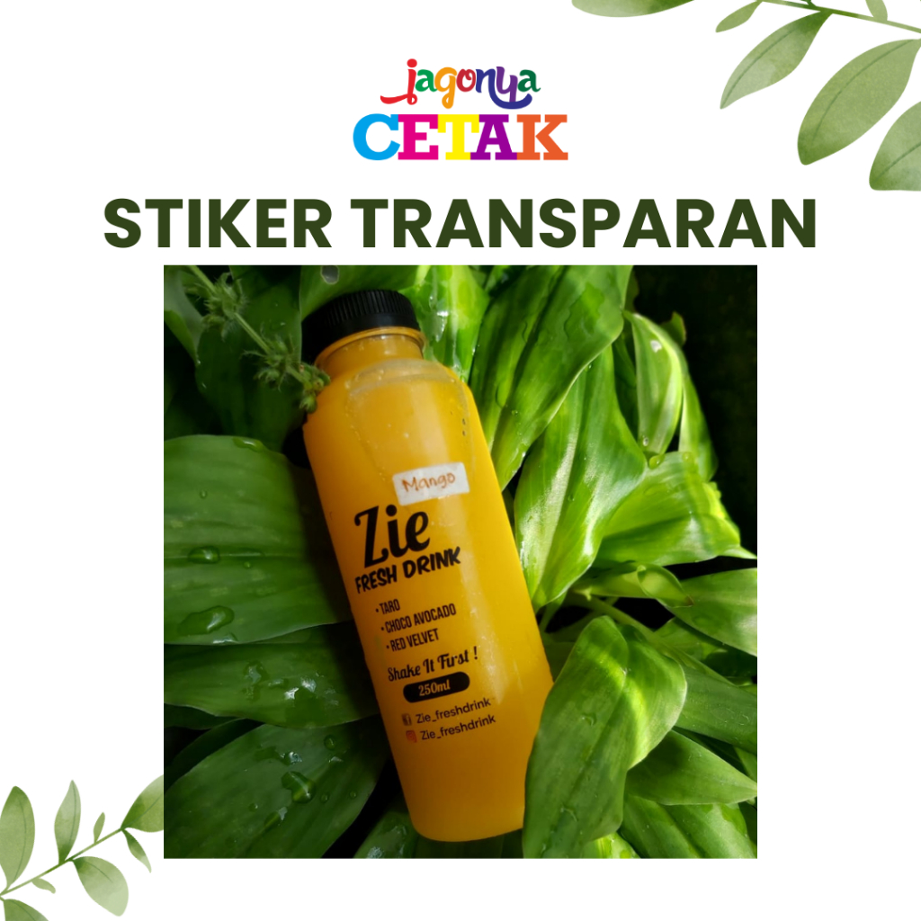 

JC Stiker Label Kemasan Produk | Stiker Vinyl Transparan A3 | Stiker Transparan Cutting