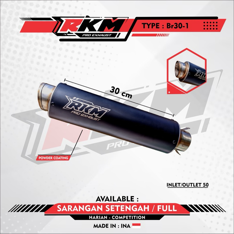 Silincer/silencer RKM P30 //original RKM PRO EXHAUST /knalpot racing/knalpot motor