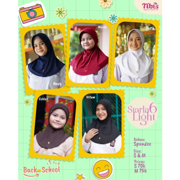 Starla Light 6 Hijab Nibras || Material Spandex