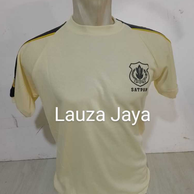 Kaos Satpam Kombinasi Cream-Kaos Dalam Kombinasi Satpam