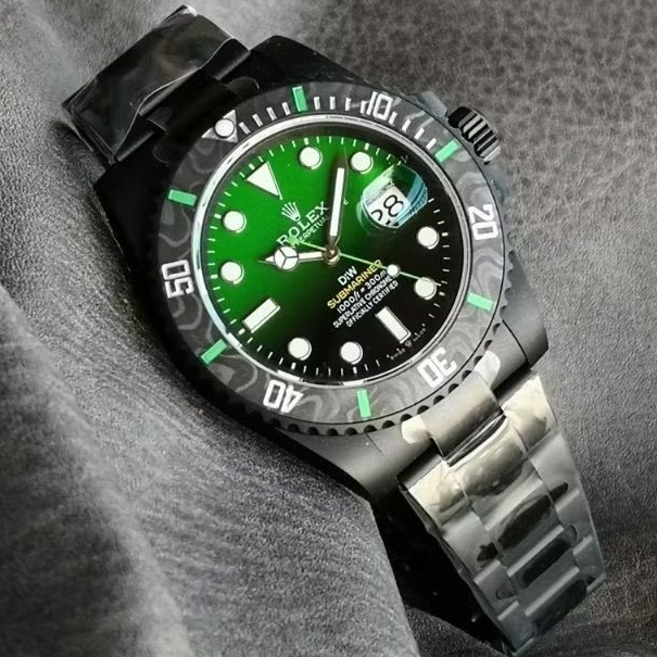 Jam tangan Automatic Swiss VSF Caliber 4130 RX DiW Submariner Stainless Carbon fullset