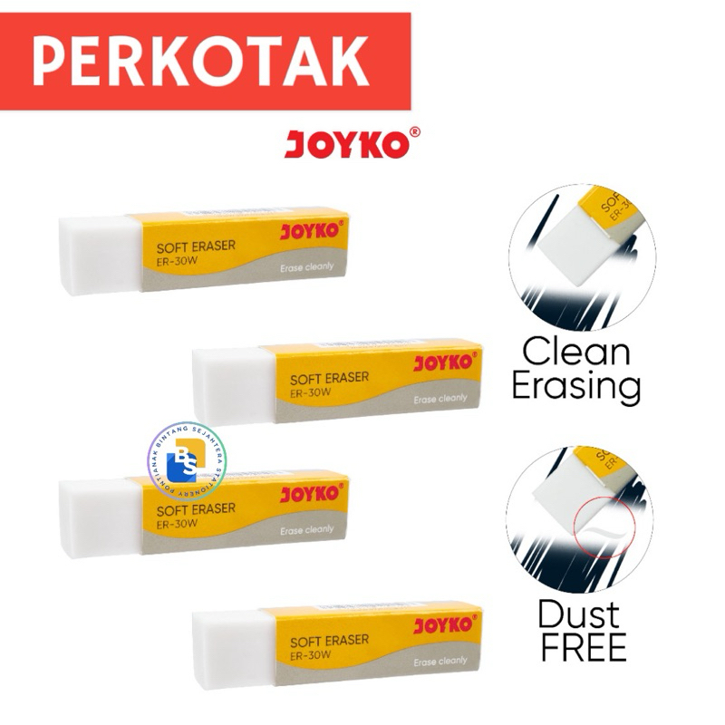 

30 Pcs Perkotak - Eraser / Penghapus Joyko ER-30W