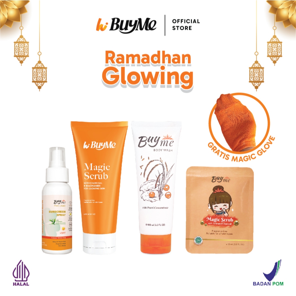 BuyMe Paket Lengkap Skincare Body Wash Sunscreen Scrub Face Mist