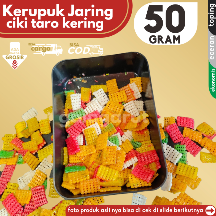 

Kerupuk Jaring 50g Bahan Seblak by GG (Bisa COD/Grosir/Kargo)