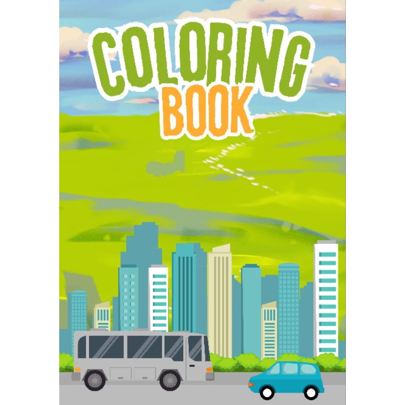 

Coloring book/buku mewarnai anak/buku gambar anak TK/Buku mewarnai tema transportasi/buku mewarnai anak usia dini