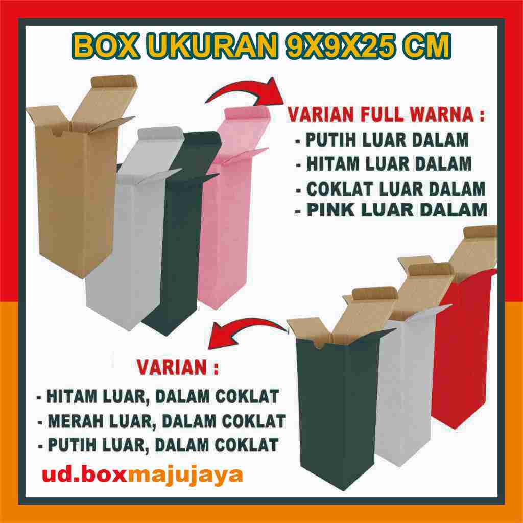 

(Paket 20 PCS) Box Ukuran 9x9x25 cm / Box Souvenir / Box Sloop / Kardus Polos / Sliplock / Box Tumbler