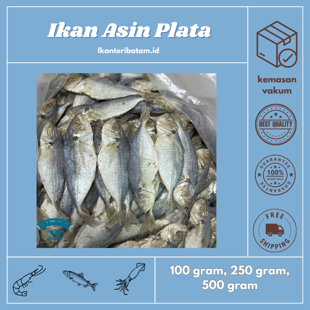 

Ikan Asin Plata Kemasan Vakum - Kualitas Premium - Ikan Teri Batam