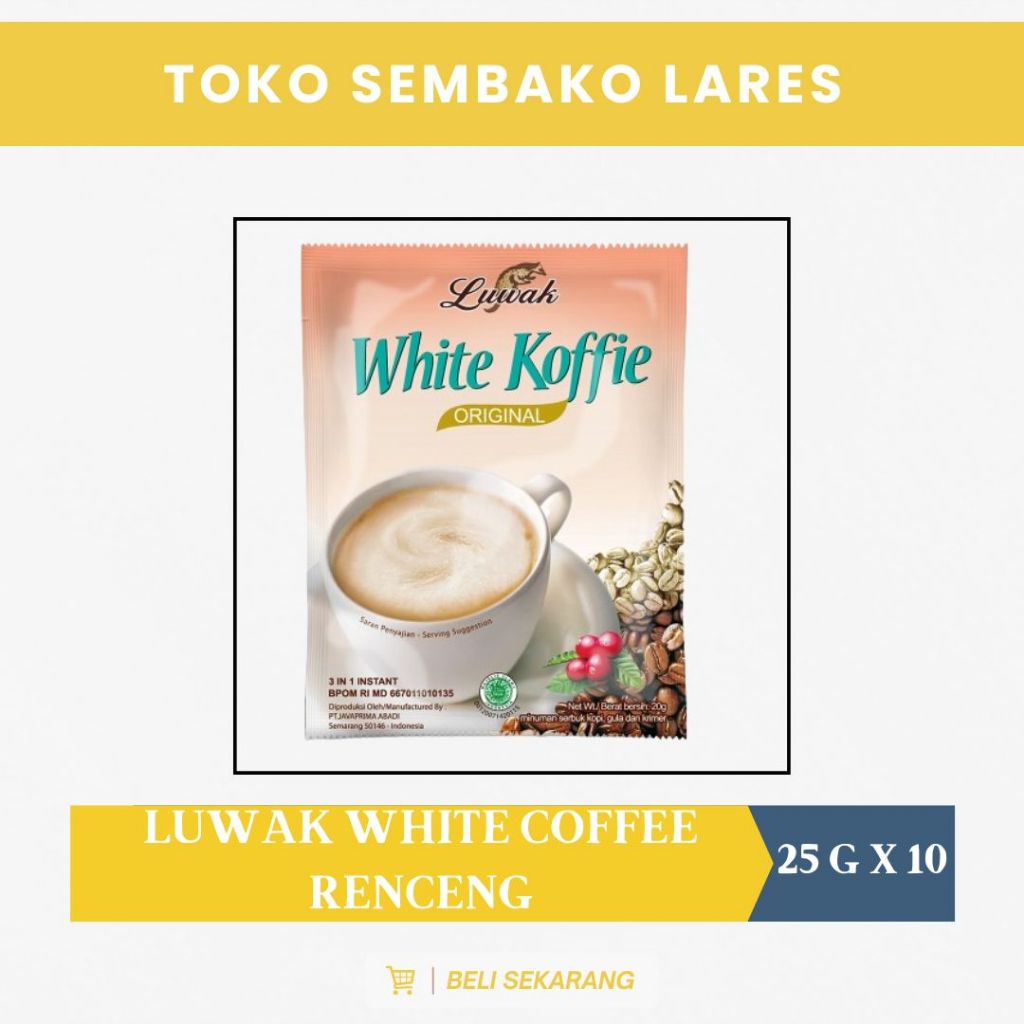 

Luwak White Koffie Original Sachet Renceng Isi 10 Kopi Luwak 25 gr