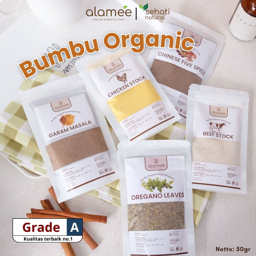 

Bumbu Dapur 50gr Lada Kunyit Jahe Basil Bawang Bombay Cabe Cabai Oregano Parsley Rosemary Bubuk