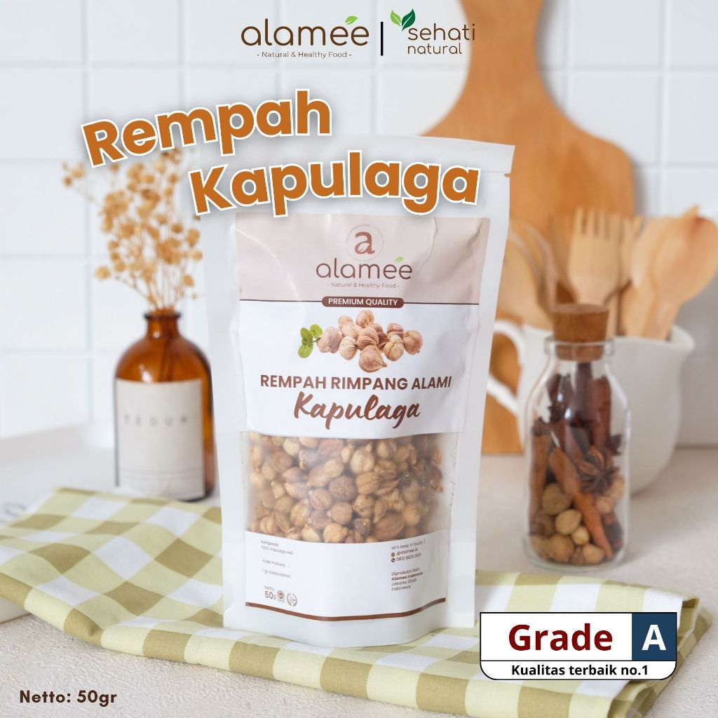 

ALAMEE Rempah Kapulaga Kering Lokal Cardamom Spice Rempah Rimpang Organik Alami 100gr