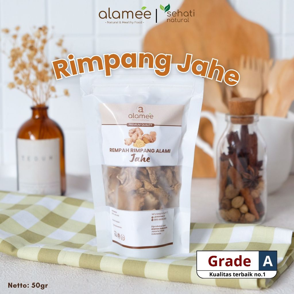 

Jahe Kering Dried Ginger Rempah Rimpang Organic Alami Siap Saji 50 Gr