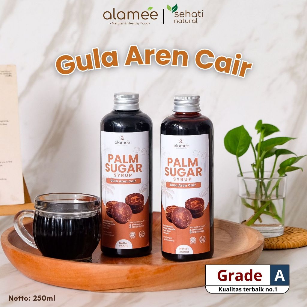 

Gula Aren Cair Syrup Palm Sugar Murni Barista Brown Sirup Natural Manis Asli Organic Liquid Organik