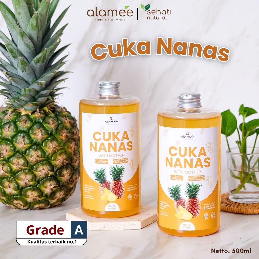 

Cuka Nanas Original Pineapple Cider Vinegar With Mother Organik Natural Buah Nanas Alami