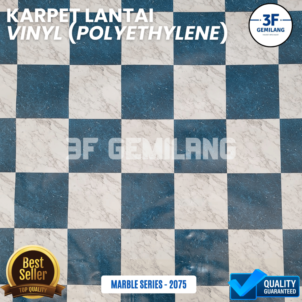 3F GMG - VINYL PER ROL isi PANJANG 14 METER Karpet Lantai POLYETHYLENE Lebar 1,2meter Gulungan - Wal
