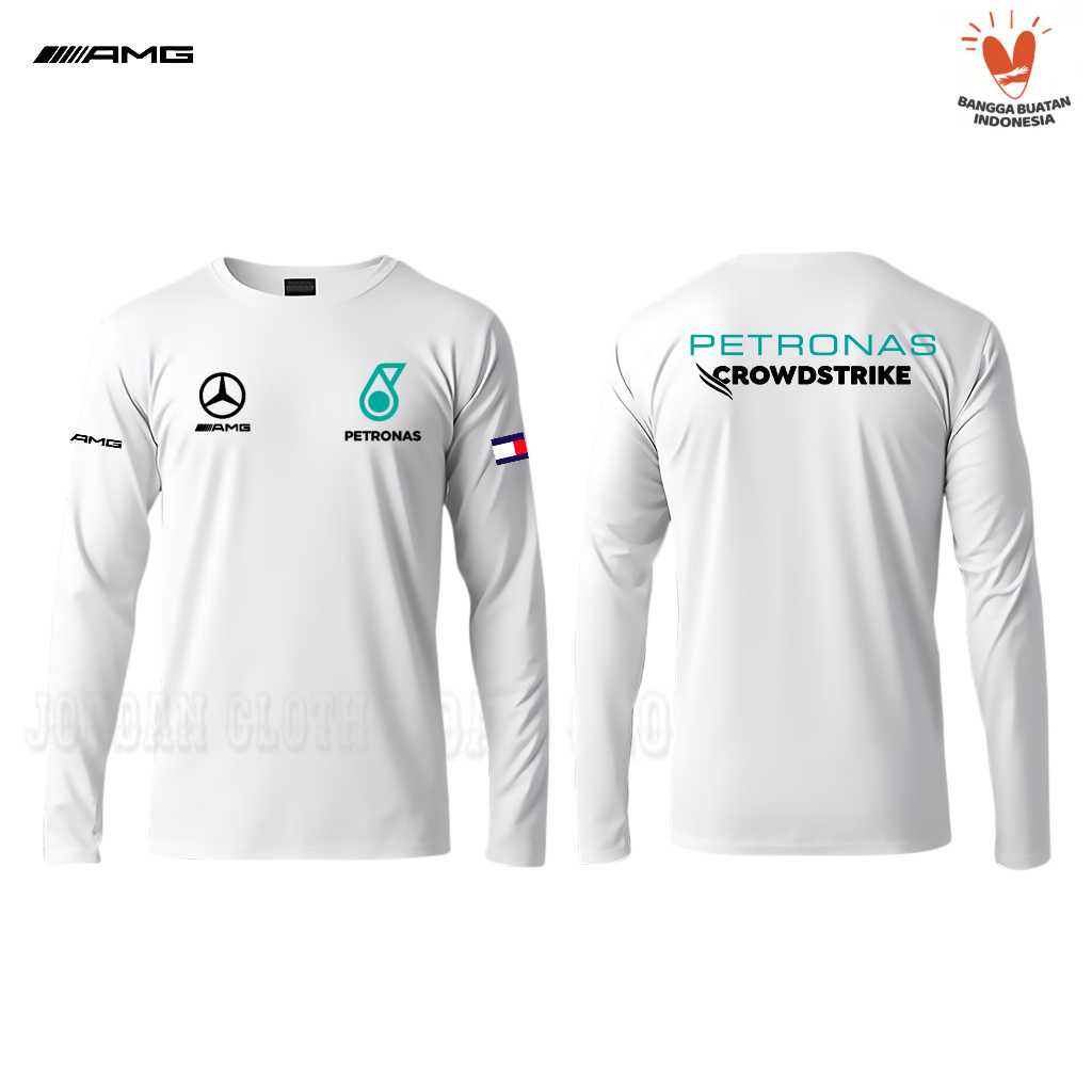 Tshirt Baju Kaos Lengan Panjang Amg Mercedes Petro Nas F1
