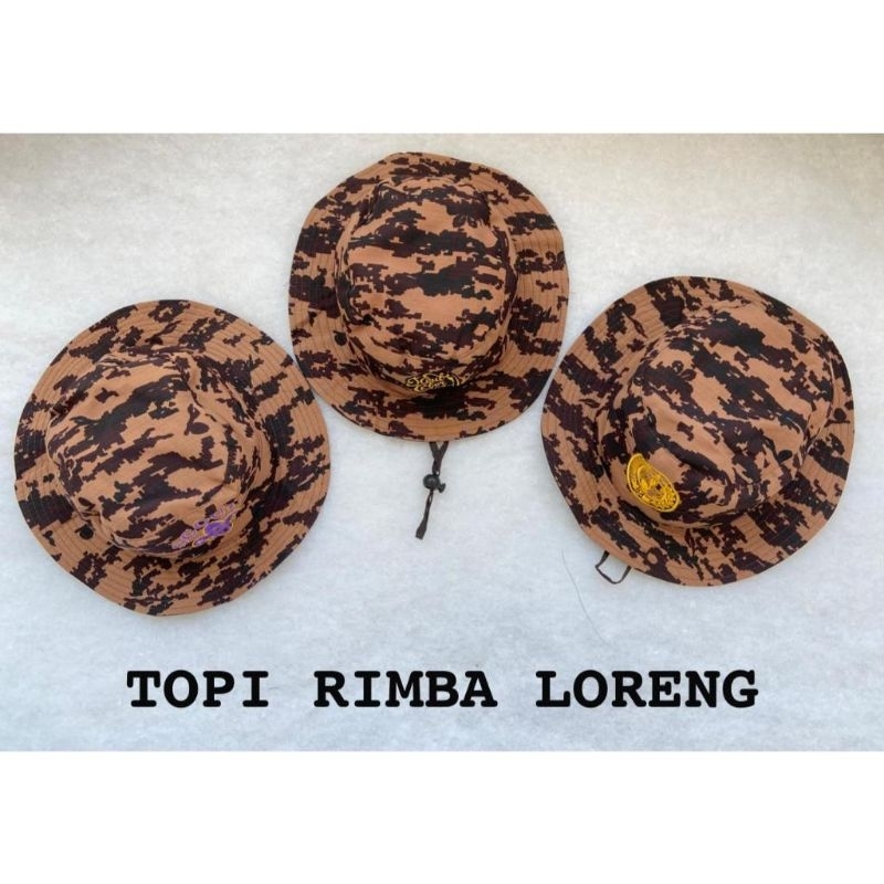 TOPI RIMBA PRAMUKA / TOPI LORENG PRAMUKA PRIA WANITA