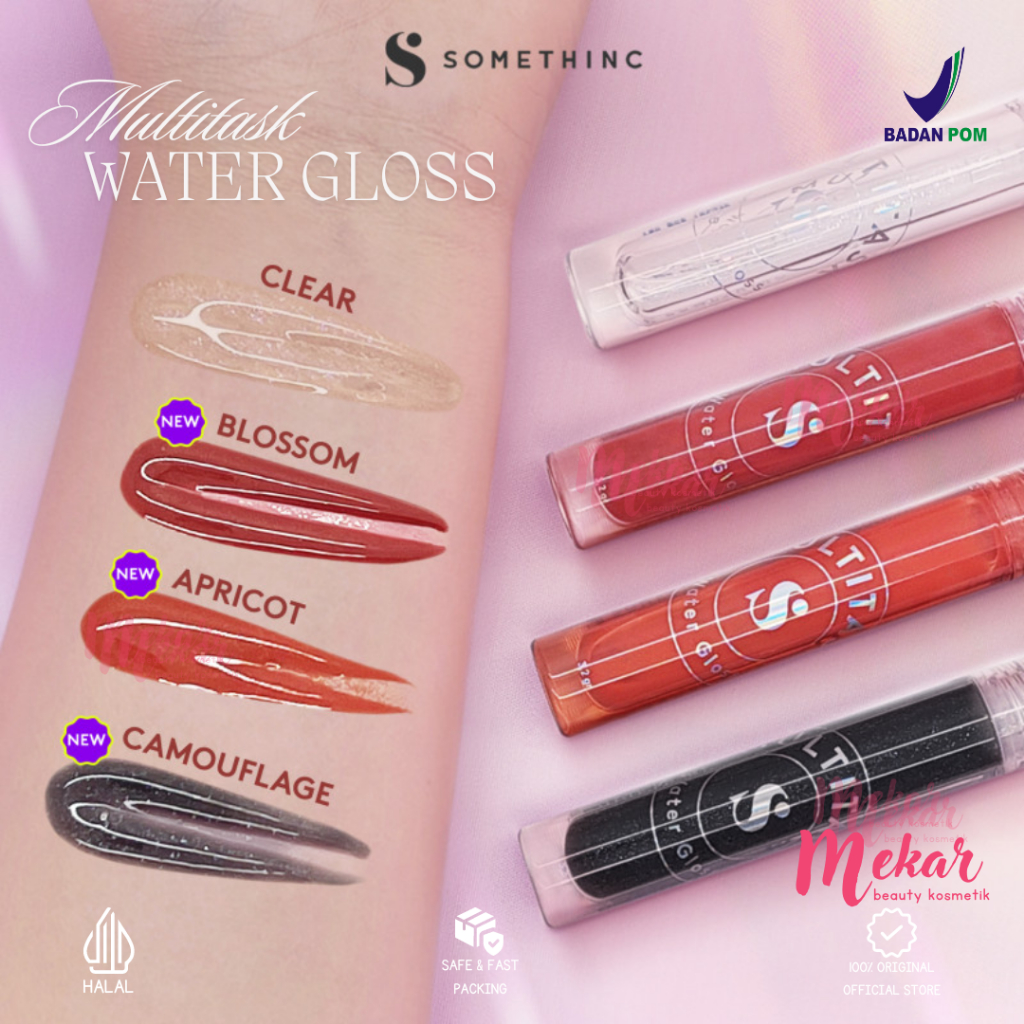 Somethinc Multitask Water Gloss |  Lip Gloss | Somethinc Lip Gloss | 100% Original | BPOM