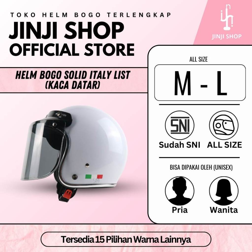 Helm Helem Hlem Bogo Retro Vintage Classic Klasik Lis Chrome Italy Premium Rider Riders Remaja Dewas