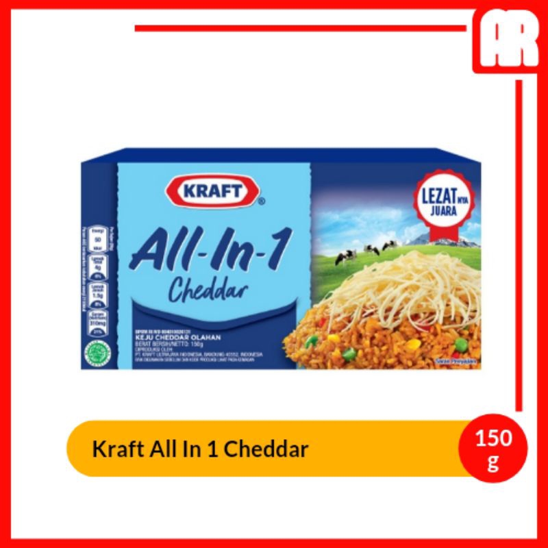 

Kraft Keju Cheddar All in 1 Box 150g - Keju Parut | AR Ostore