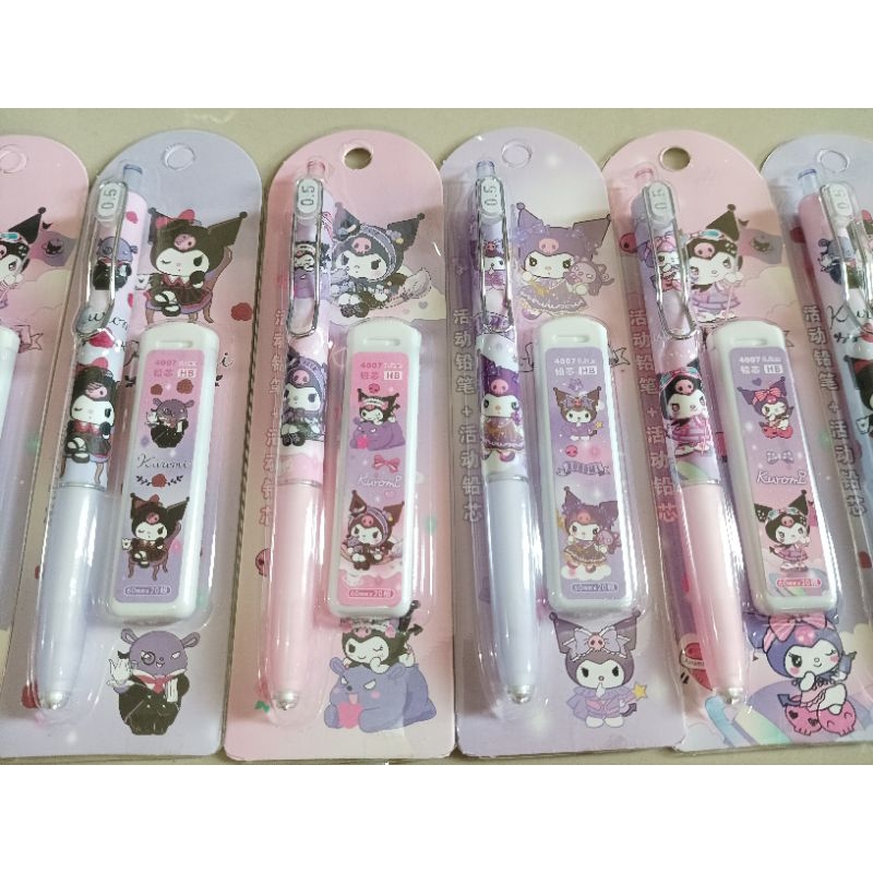 

(KS) Paket Pencil Mechanic KUROMI plus Isi pencil