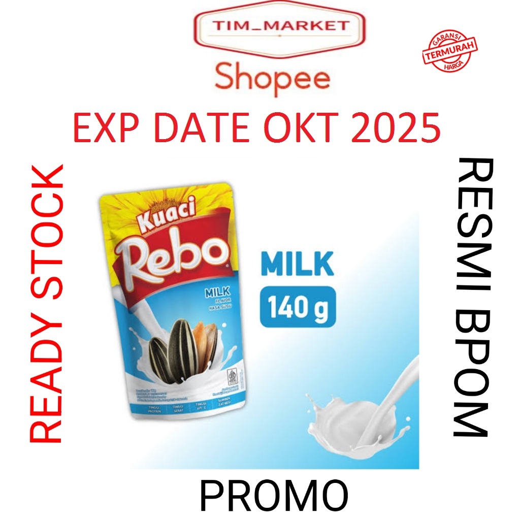 

KUACI REBO MILK UKURAN 140 GR EXP TERBARU HALAL PROMO TERMURAH !!!