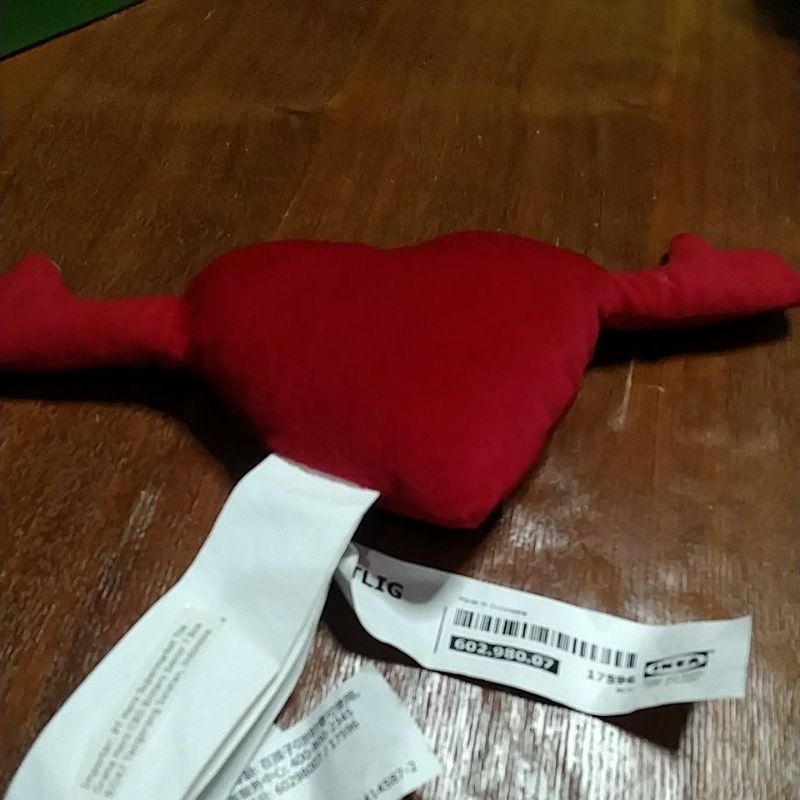 Boneka Hati Merah Kecil Dengan Perekat dan 2 tangan P29Cm Boneka ikat Tirai Gorden