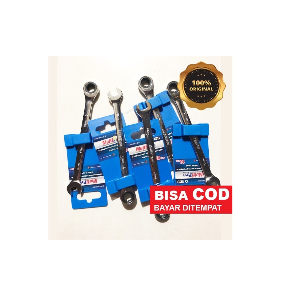 MULTIPRO KUNCI RINGPAS RACHET/ KUNCI PAS/ KUNCI RING/ KUNCI RING PAS RATCHET FLEXIBLE 8 - 10 - 11 - 