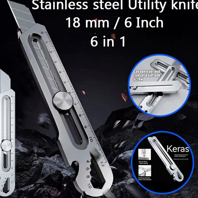 

KODE C93C 1 Bilah24 hours delivery 18mm multifungsi Cutter pisau baja besar 1pc pisau set Cutter Pisau Pemotong Kertas