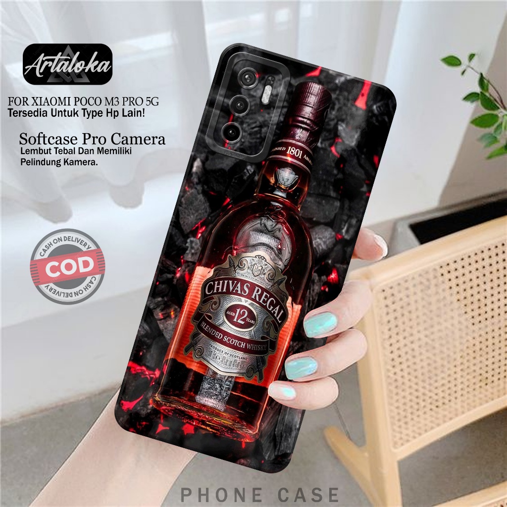 Softcase Hp Xiaomi Poco M3 Pro 5G Fashion Case Minuman Case Poco M3 Pro 5G Silikon TPU Pro Camera Ca