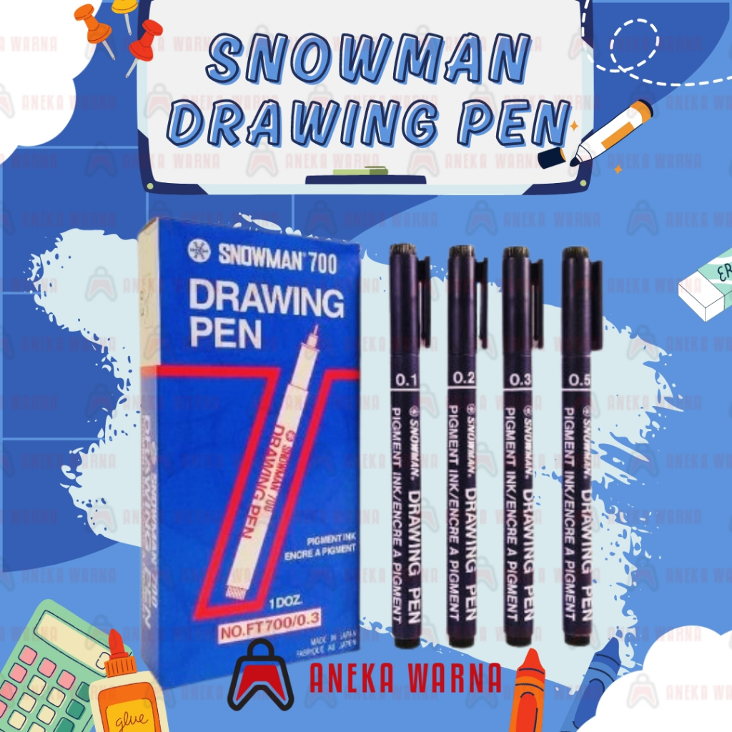 

PULPEN GAMBAR/PEN/BALLPOINT | SNOWMAN DRAWING PEN FT-700 | ALL VARIANT (PACK)