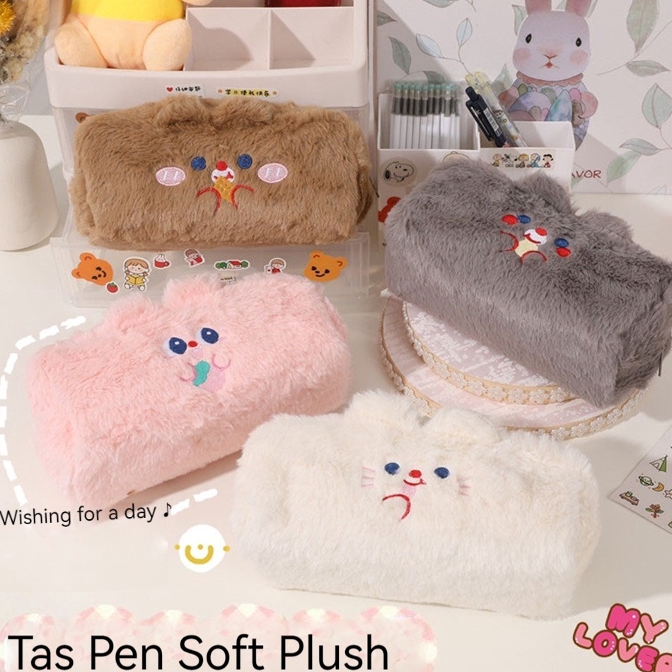 

KODE G58Q Tempat pensil bulu soft cute Tas pensil kosmetik Pouch makeup kecil