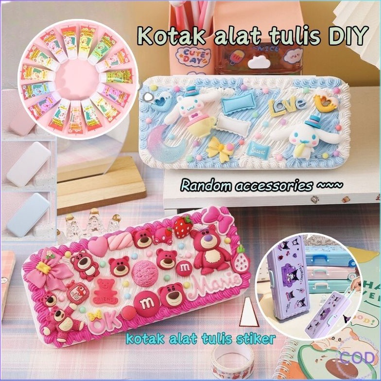

KODE N69E CODSanrio Seri Kotak Pensil DIY Deco Cream Kit DIY Cream Clay Kartun Pensil Kasus Kotak Alat Tulis Pensil Kapasitas Besar Kotak Penyimpanan Alat Tulis Hadiah Anakanak