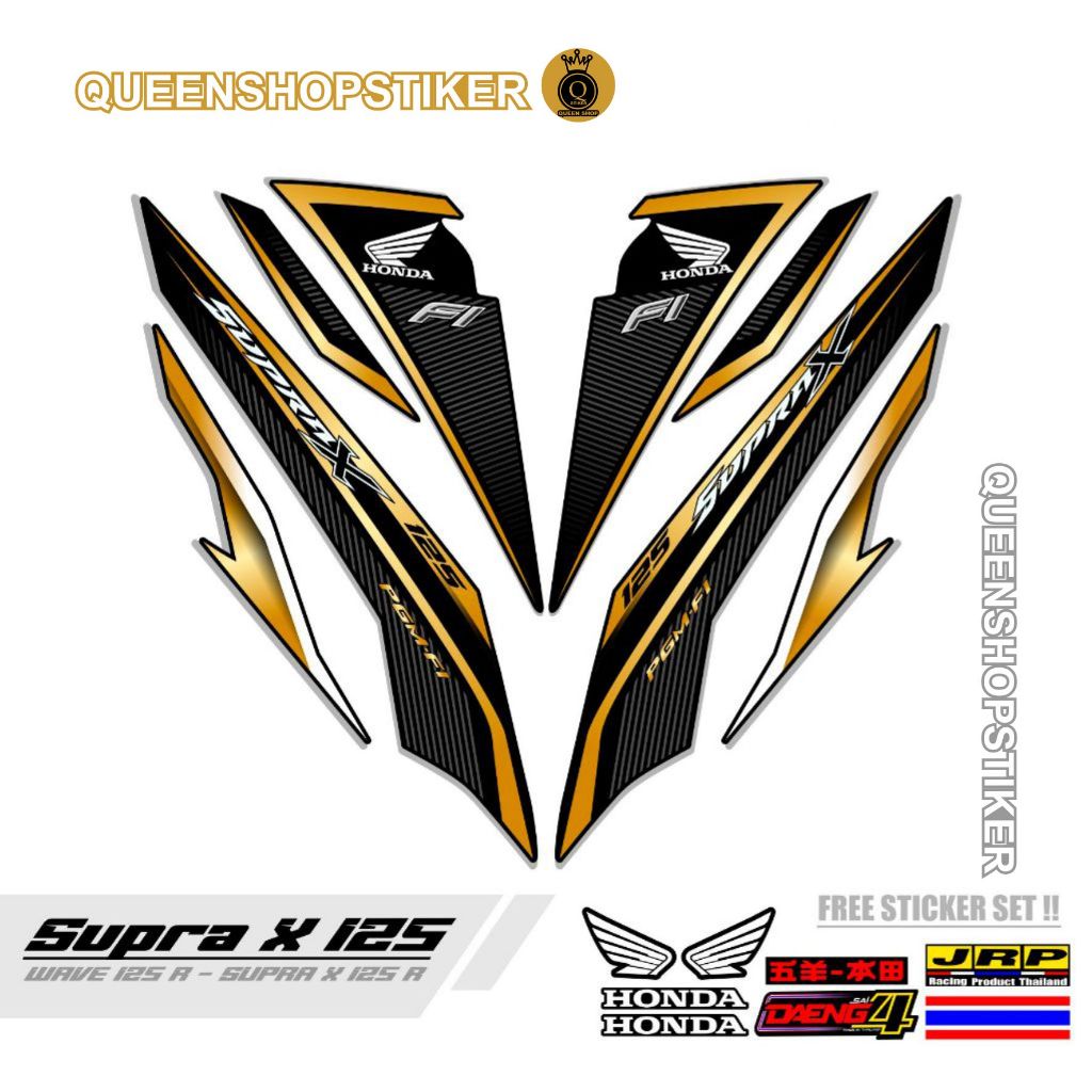 STRIPING SUPRA X  125 R NEW MOTIF 42 / STIKER SUPRA X 125 R / STRIPING MOTOR VARIASI / STICKER VARIA