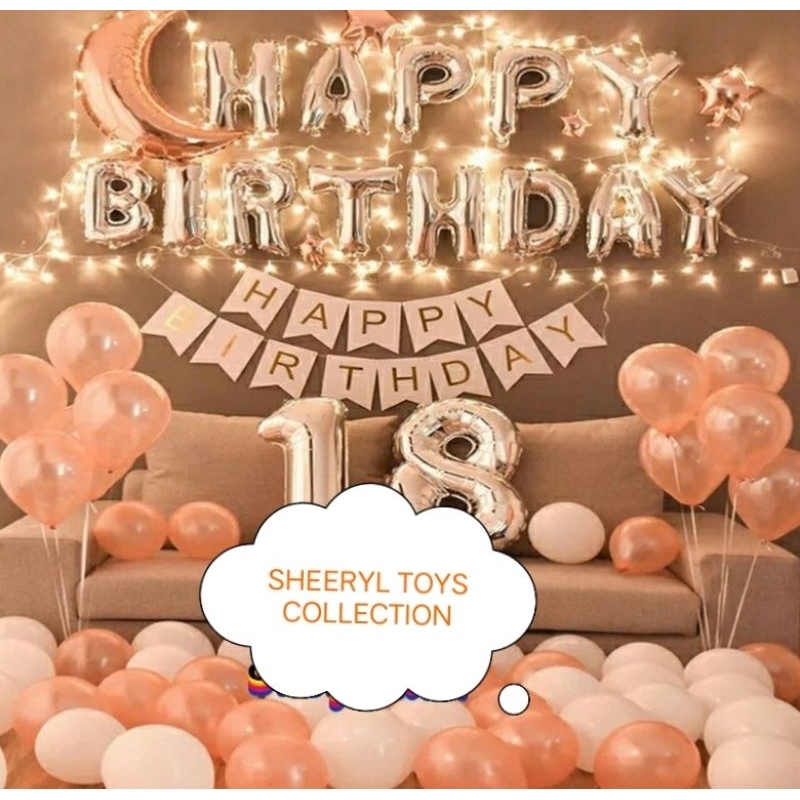 Paket dekorasi ulang tahun Set dekor birthday kamar ruangan
