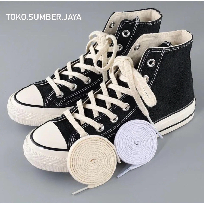 Tali Sepatu Gepeng Converse - Tali Sepatu Converse Premium Catton Waxed