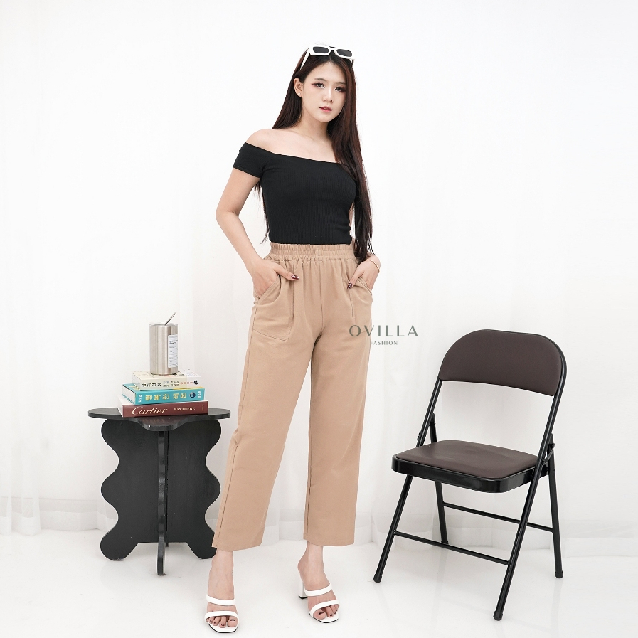 Ovilla - Moana Basic Pants / Celana Linen Basic Wanita