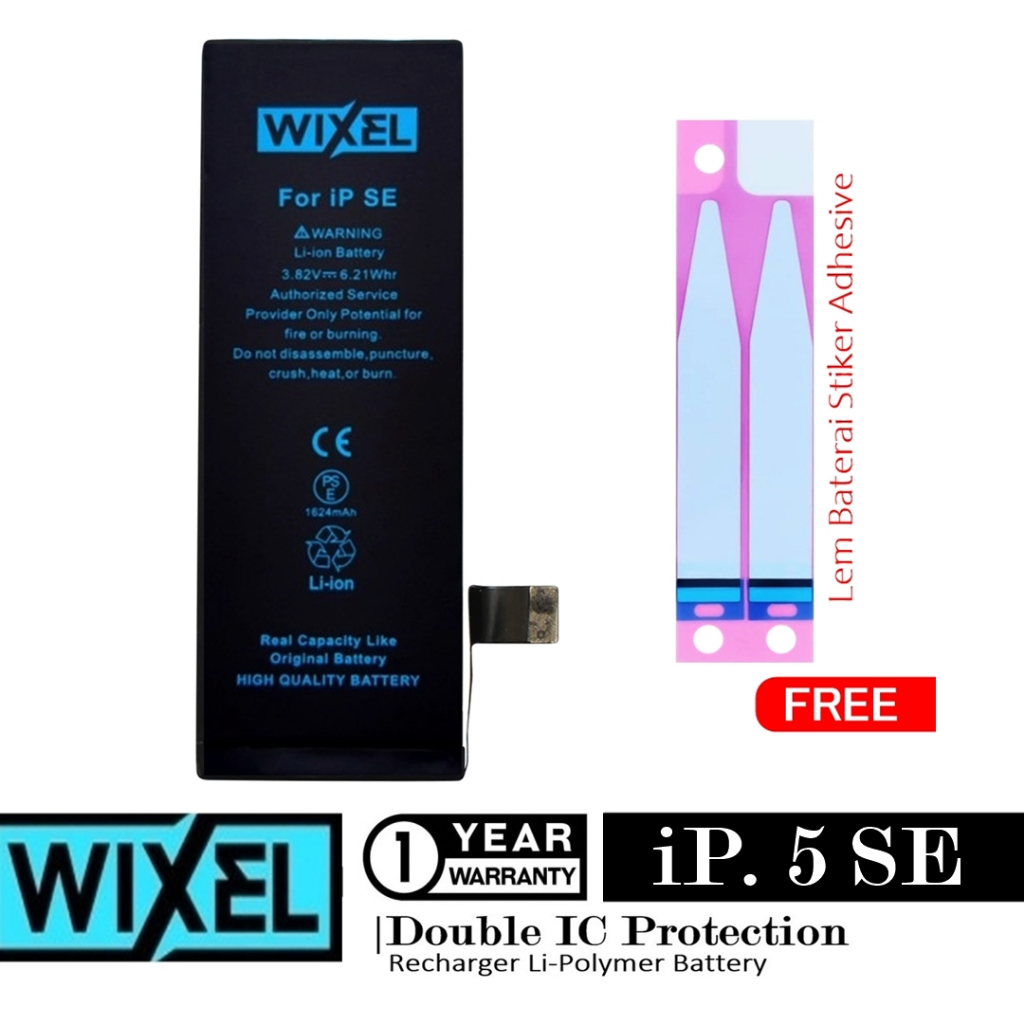 Baterai Wixel IPhone 5 SE 2016 Double 2IC Protection