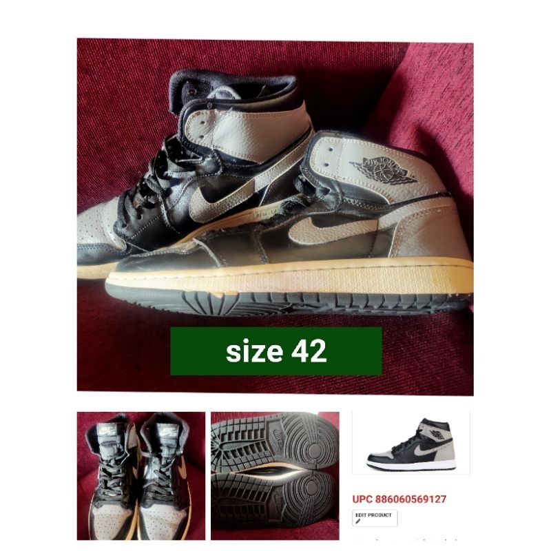 AJ1 size 42  UPC tembus