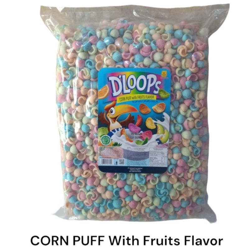 

Corn Puff With Fruits Flavor By D'Loops Seperti Simba Choco Crunch tapi BUKAN isi 100 Gram / 250 Gram dan 500 Gram